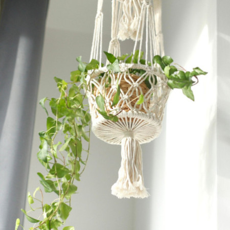 Manique en macramé - Double support