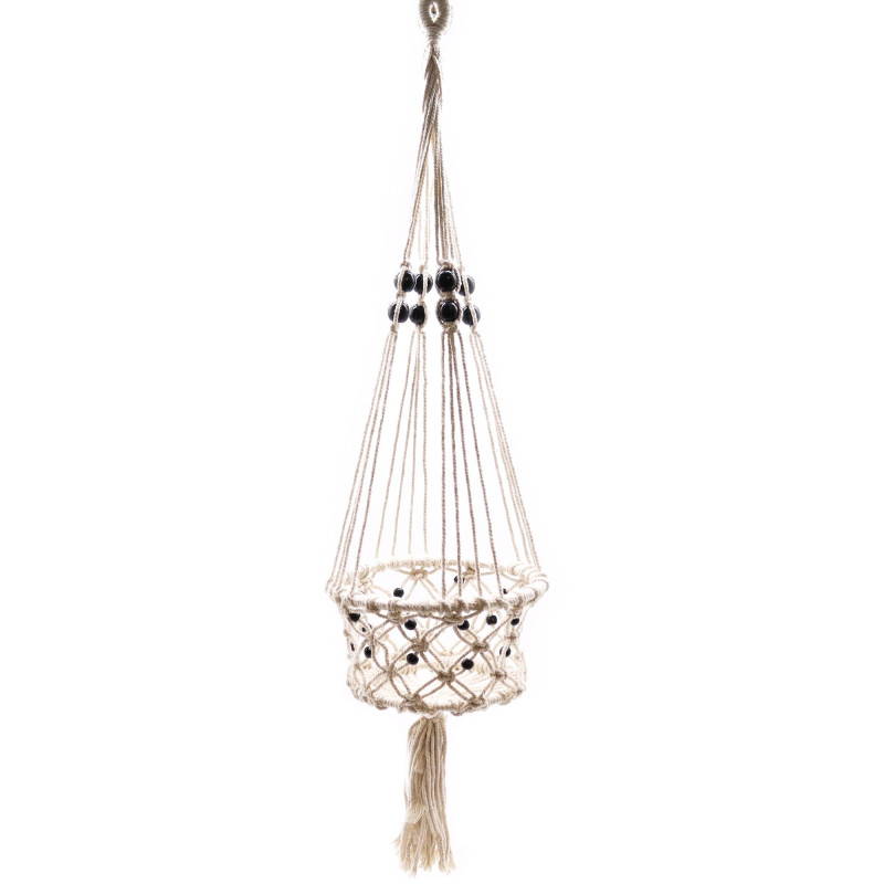 Manique en macramé - Grande taille, perles simples