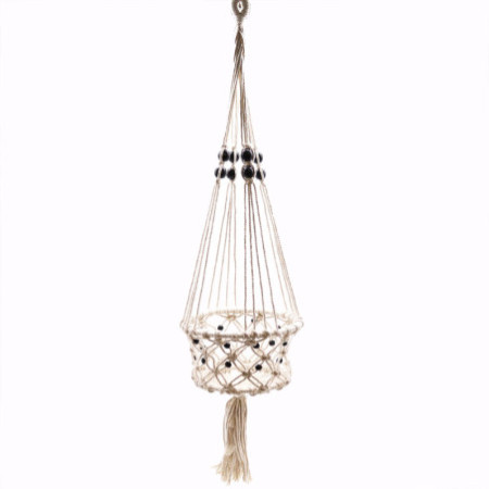 Manique en macramé - Grande taille, perles simples