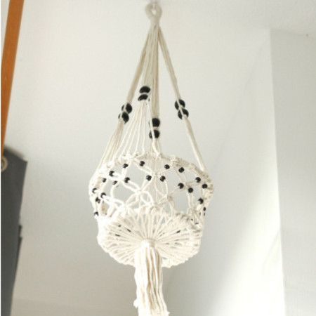 Manique en macramé - Grande taille, perles simples