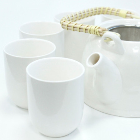 Ensemble de théières à herbes - Blanc classique