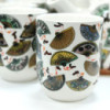 Ensemble de théières à herbes - Éventails en porcelaine