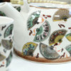 Ensemble de théières à herbes - Éventails en porcelaine
