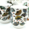 Ensemble de théières à herbes - Éventails en porcelaine