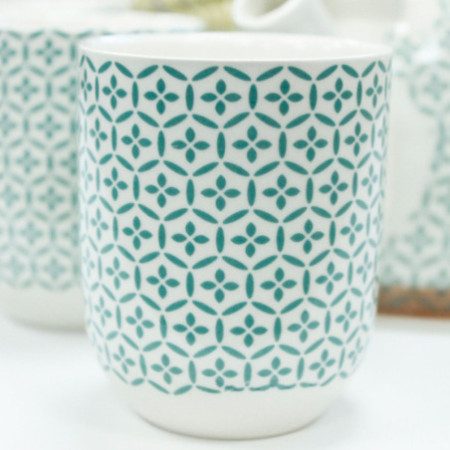 Ensemble de théières à herbes - Mosaïque verte