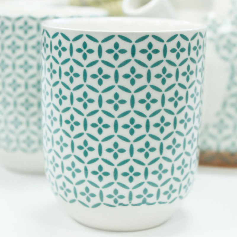 Ensemble de théières à herbes - Mosaïque verte