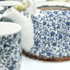 Ensemble de théières à herbes - Motif bleu