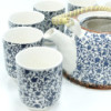 Ensemble de théières à herbes - Motif bleu