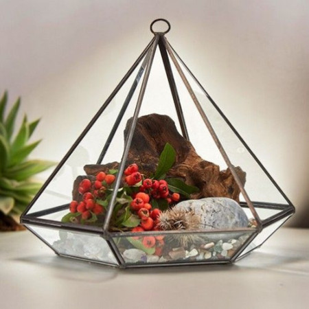 Terrarium en verre - Grand diamant