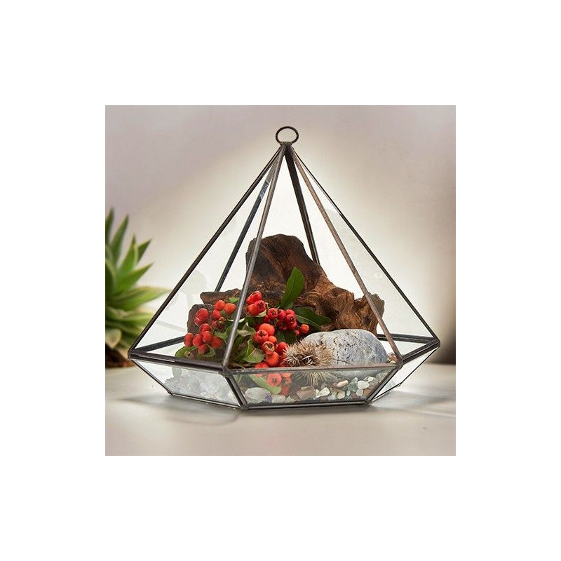Terrarium en verre - Grand diamant