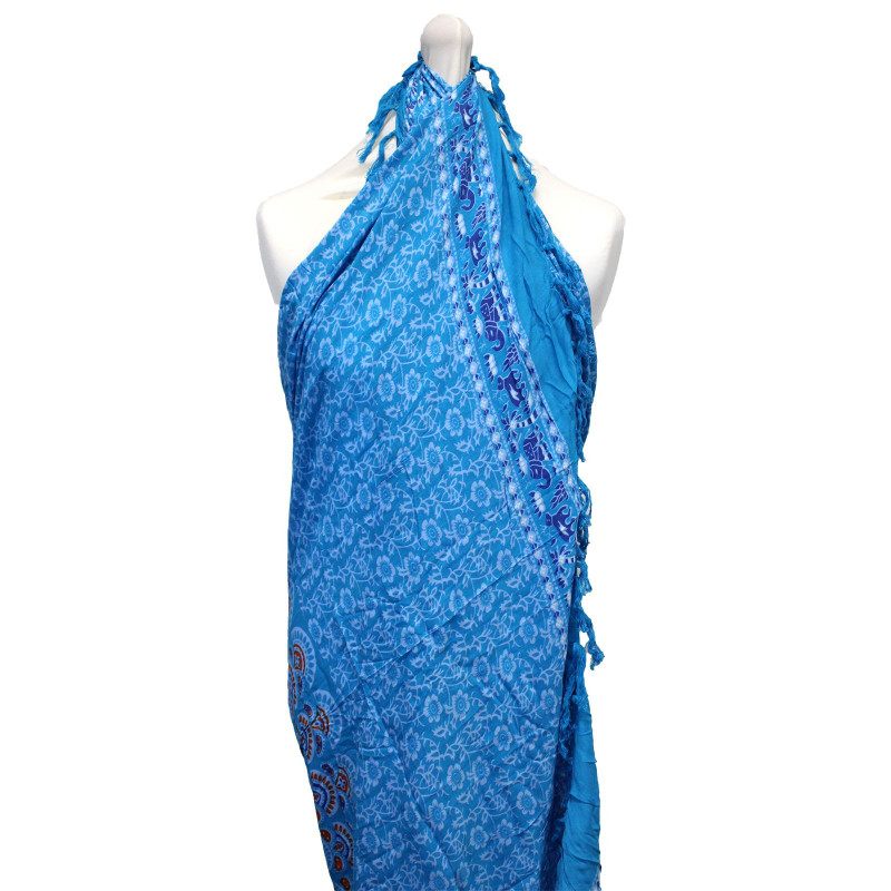 Sarong Mandela orange sarcelle