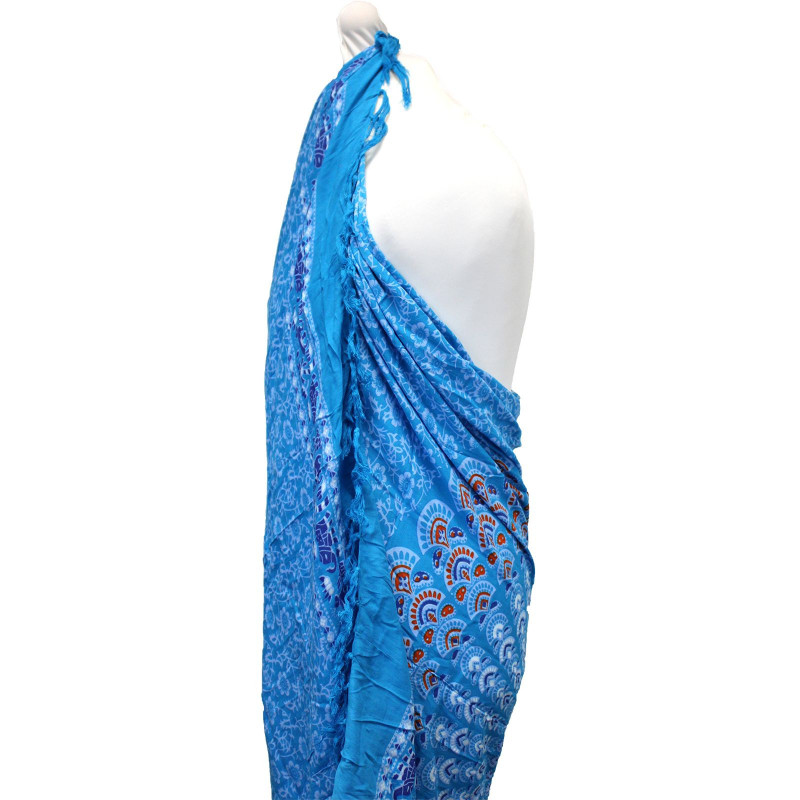 Sarong Mandela orange sarcelle