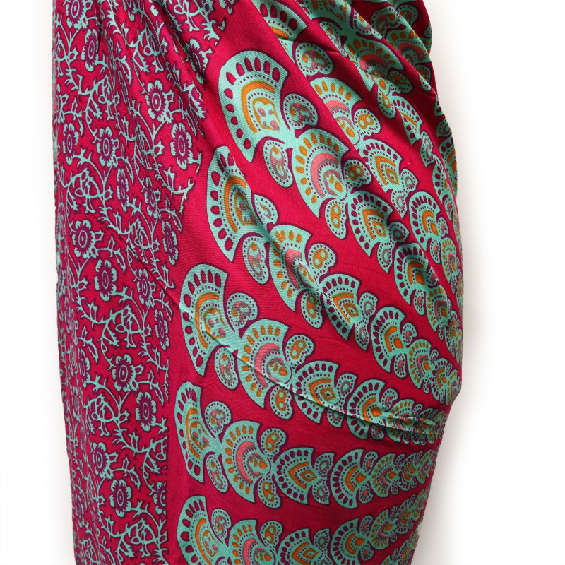 Sarong Mandela violet sarcelle