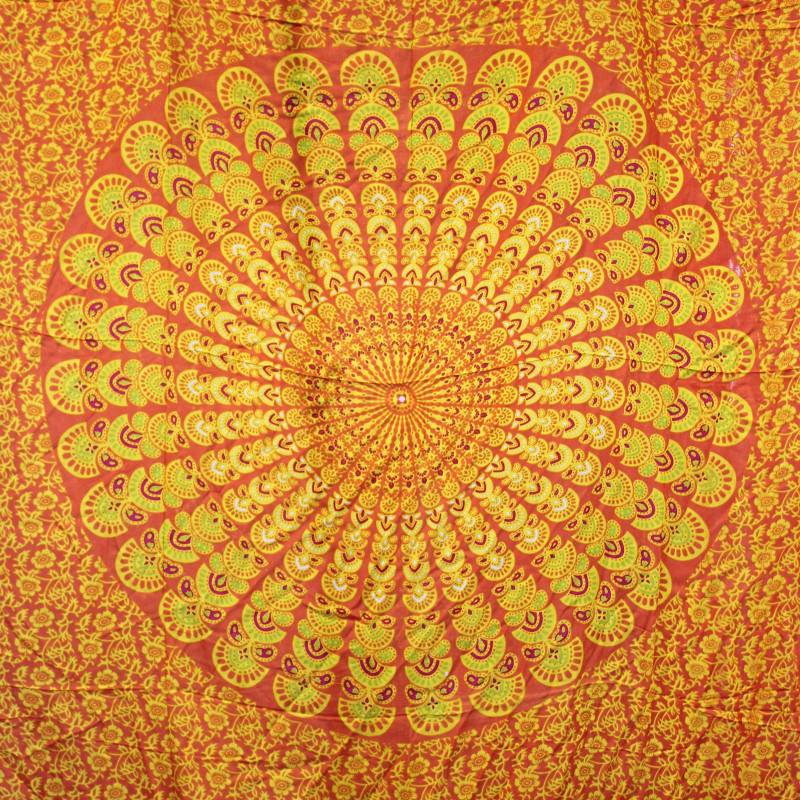 Sarong Mandela orange citron vert