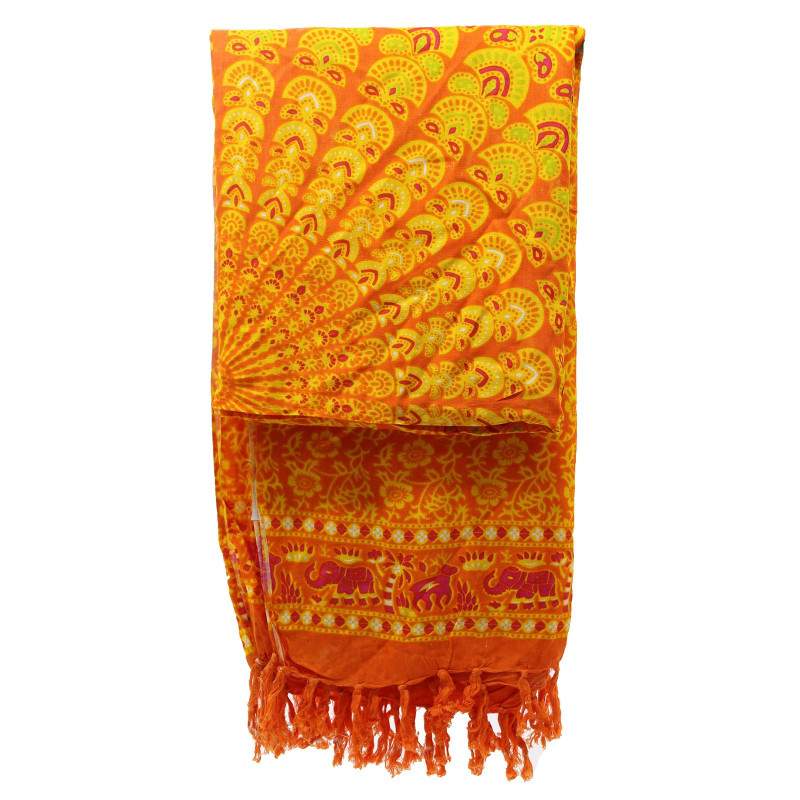 Sarong Mandela orange citron vert