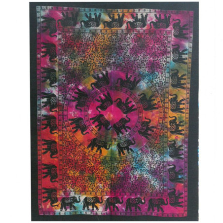 Décoration murale en coton - Mandala éléphant