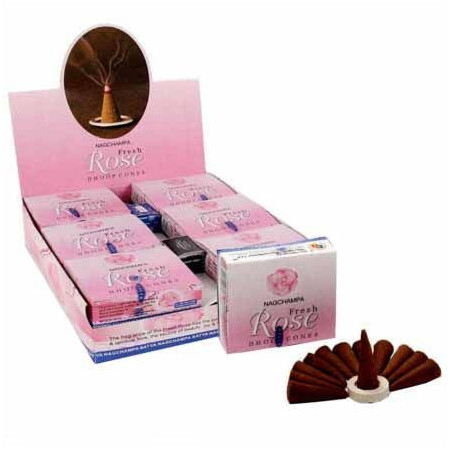 Cônes Dhoop à la rose fraîche