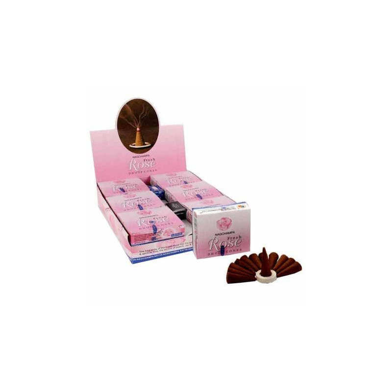 Cônes Dhoop à la rose fraîche