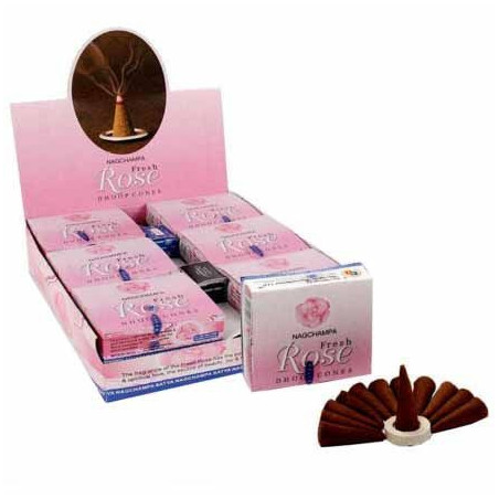 Cônes Dhoop à la rose fraîche