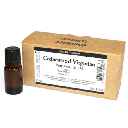 10 x 10 ml d'huile essentielle de cèdre de Virginie sans étiquette