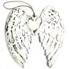 Aile d'ange double et cœur fabriqués à la main - 24 cm
