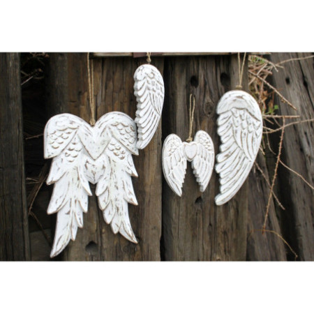 Aile d'ange double fabriquée à la main - 31 cm