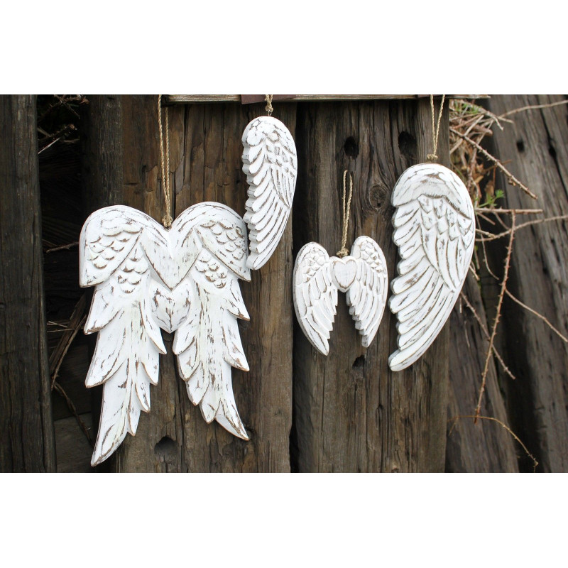 Aile d'ange double fabriquée à la main - 31 cm