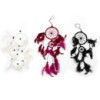 Attrape-rêves de Bali - Rond moyen - Noir/Blanc/Rouge