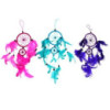 Attrape-rêves de Bali - Rond moyen - Turquoise/Rose/Violet