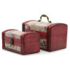 Coffret de 2 boîtes coloniales - Motif roses
