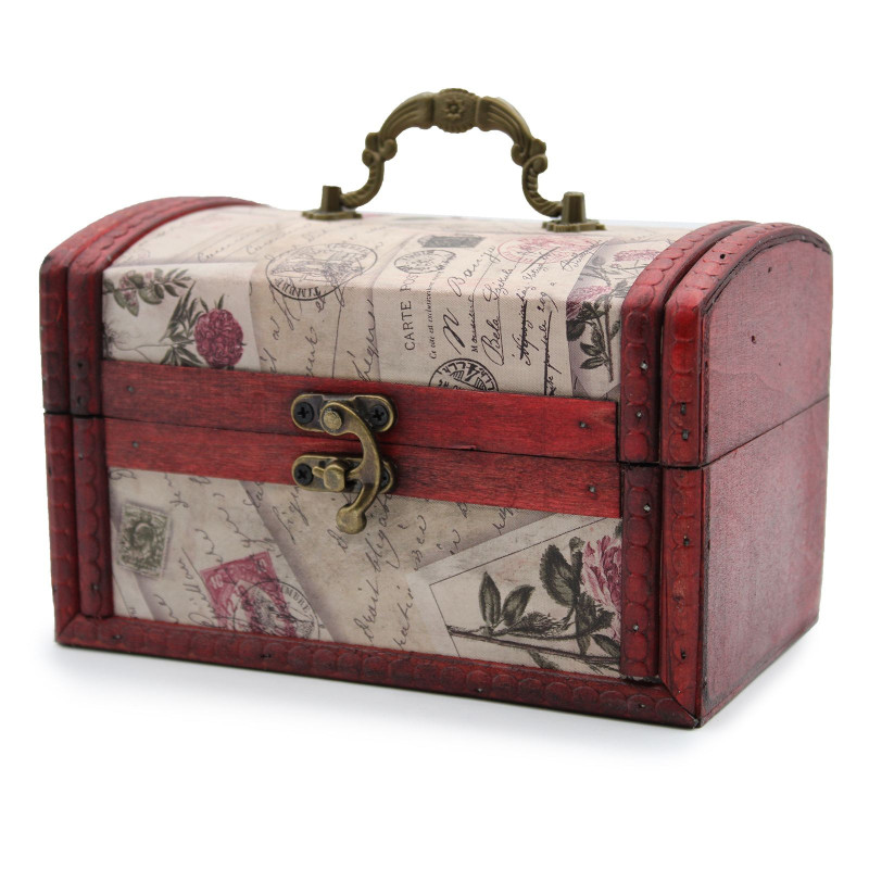 Coffret de 2 boîtes coloniales - Motif roses