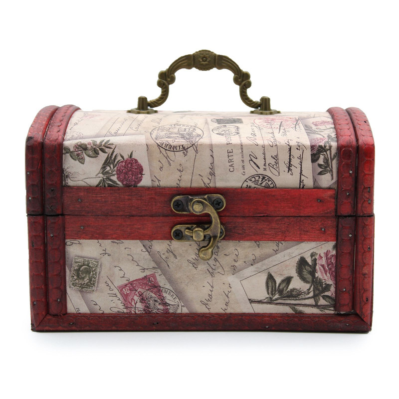 Coffret de 2 boîtes coloniales - Motif roses