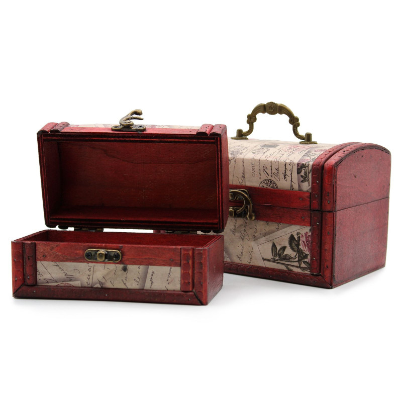 Coffret de 2 boîtes coloniales - Motif roses