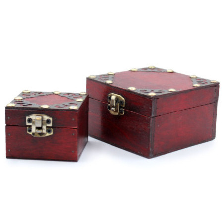 Lot de 2 boîtes carrées gothiques