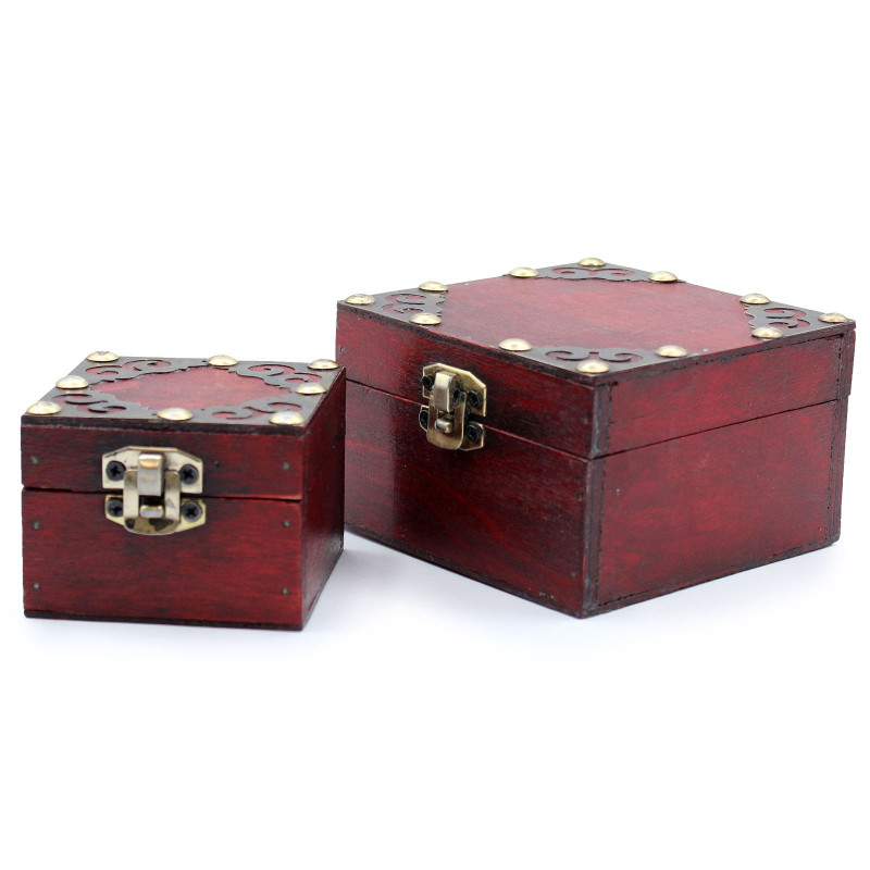 Lot de 2 boîtes carrées gothiques
