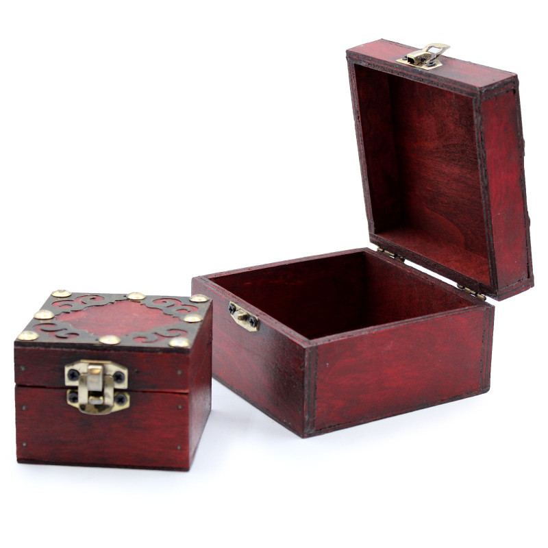 Lot de 2 boîtes carrées gothiques