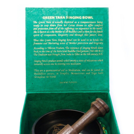 Ensemble de bols chantants Tara verte 10 cm (min 380 g)