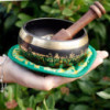 Ensemble de bols chantants Tara verte 10 cm (min 380 g)