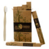 Brosse à dents en bambou pack familial (2xadultes et 2xenfants)