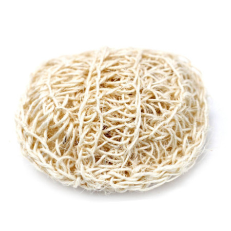 Éponge et gommage en sisal - Coussin exfoliant rond et doux