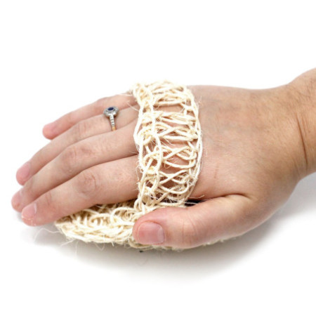 Éponge et gommage en sisal - Coussin exfoliant rond et doux