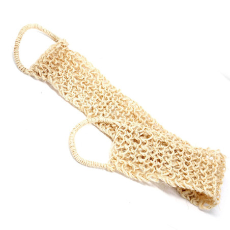 Éponge et gommage en sisal - Gommage exfoliant pour le dos