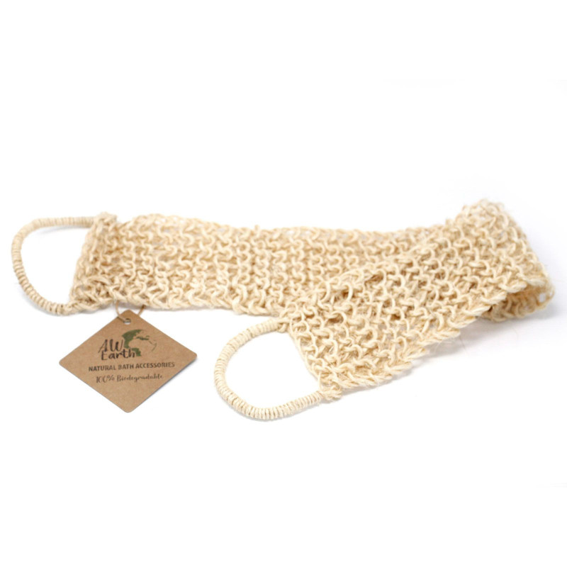 Éponge et gommage en sisal - Gommage exfoliant pour le dos