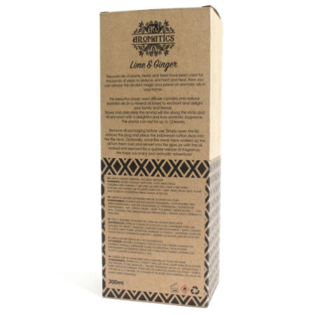 Diffuseur d'huiles essentielles de citron vert et de gingembre 200 ml