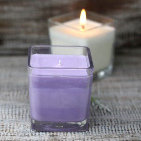 Bougie en pot de cire de soja White Label - Lavande et basilic