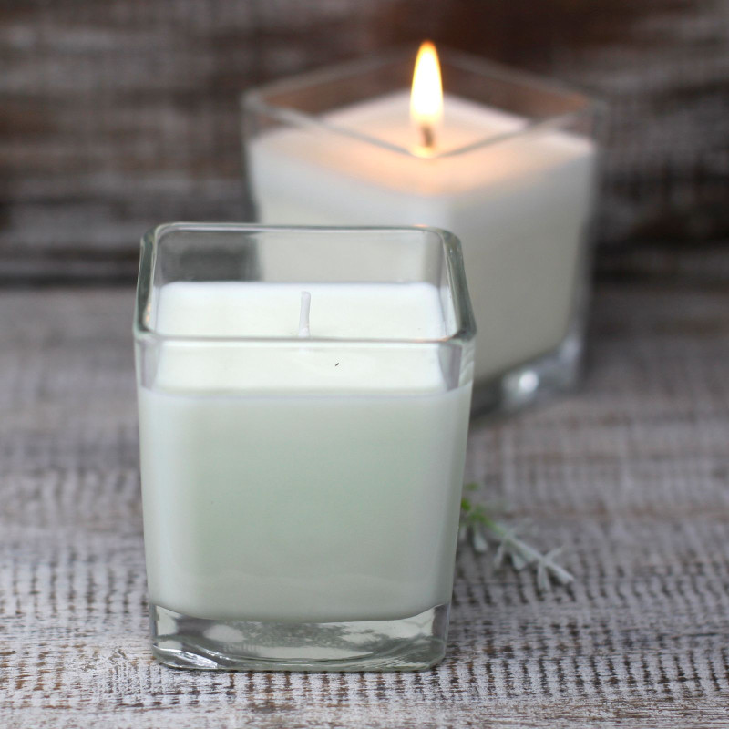 Bougie en pot de cire de soja White Label - Lys et jasmin
