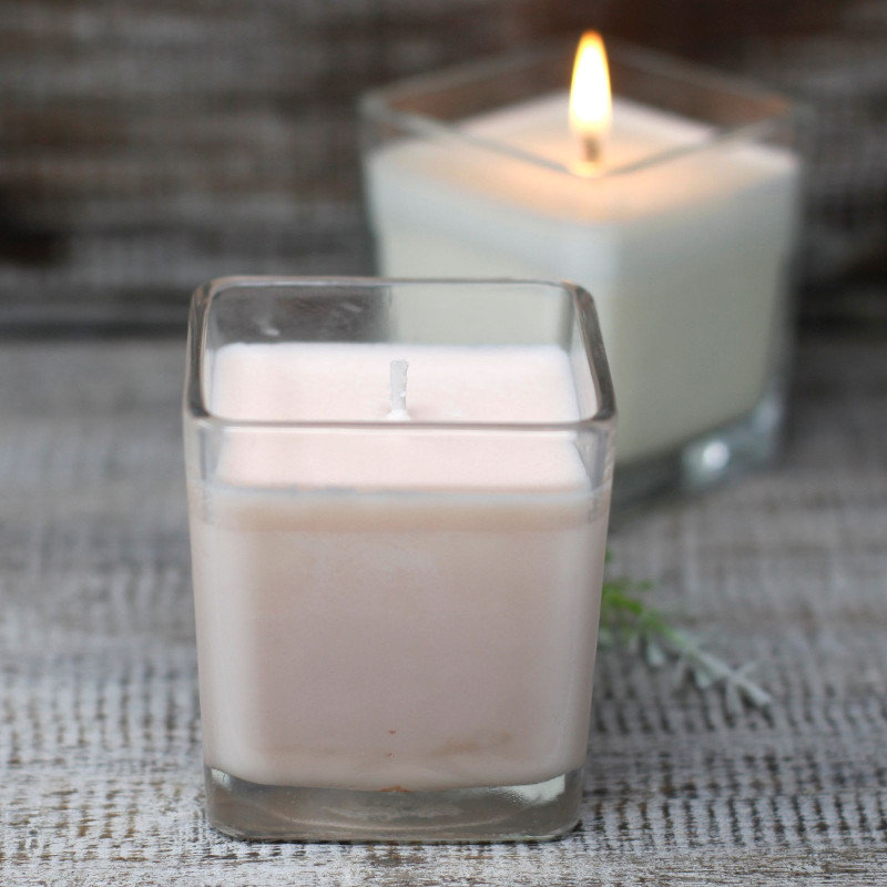 Bougie en pot de cire de soja White Label - Smoothie à la pêche