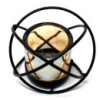 Bougeoir votif en fer pour pièce maîtresse - 1 tasse, boule simple