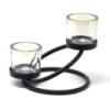 Bougeoir votif en fer pour pièce maîtresse - 2 tasses à double étage