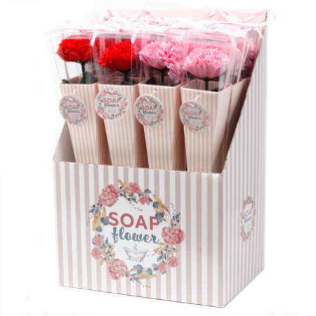 Fleur de savon prête à vendre au détail - œillet moyen